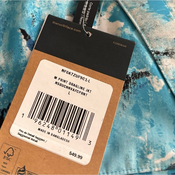 ⛷️🏔️🔥 The North Face Printed Dragline Jacket Mens Size LARGE NWT ⛷️🏔️🔥 - Picture 8 of 9